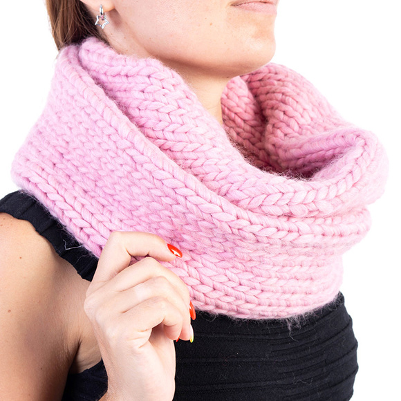 WOOL AND THE GANG LIGHT PINK SCARF | WOMENS SIZE 12X75 - Picture 2 of 3